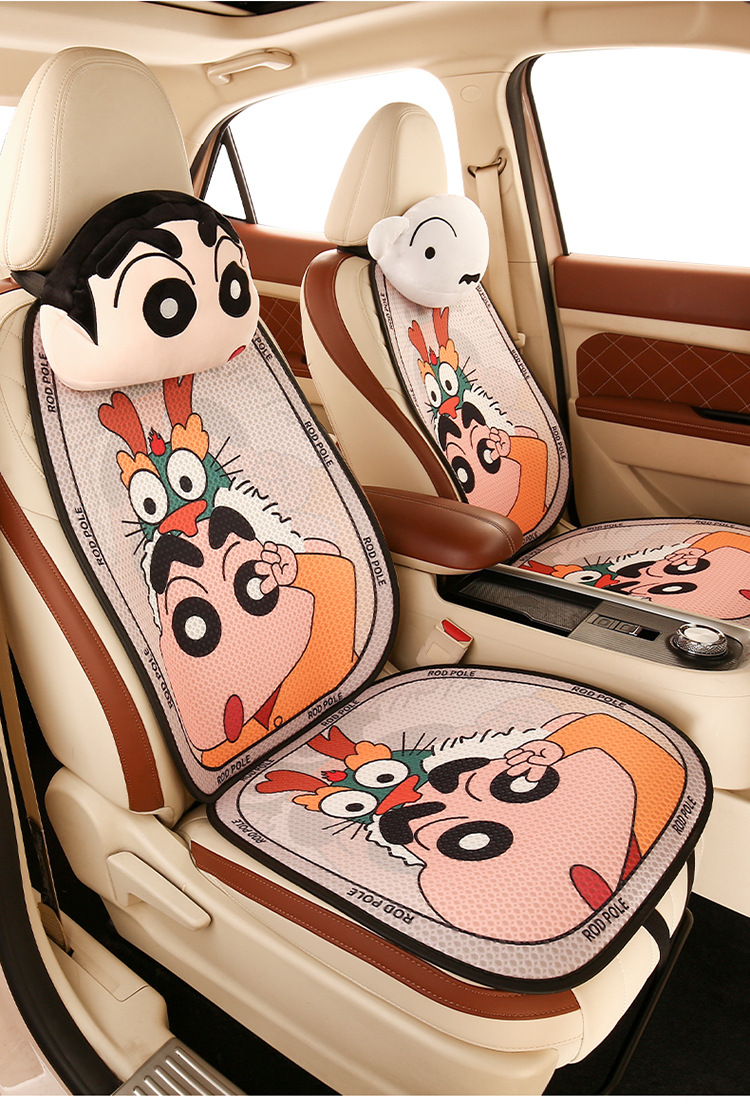 Car seat cushion four seasons universal cartoon seat cushion girl car seat cover fabric new seat cover half non-slip