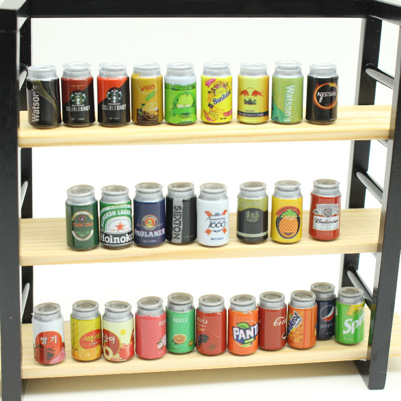 dollhouse miniatures΢��ʳ��diyģ�ͷ����������Ͱװ�������