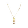 Organic pendant from pearl, silver needle, universal necklace, small sweater, silver 925 sample, wholesale