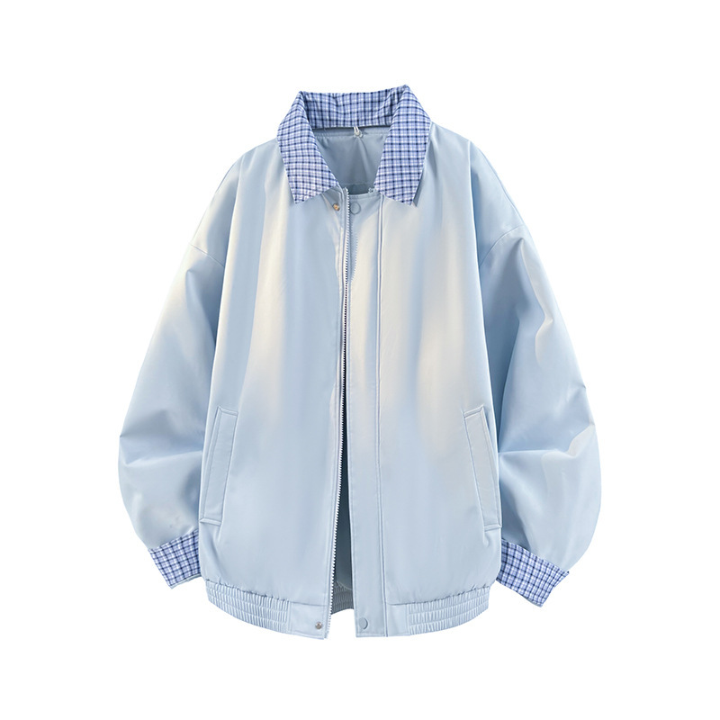 捷展YOU货|格纹百搭工装夹克25秋季新品潮牌格子可拆卸棒球服外套|undefined