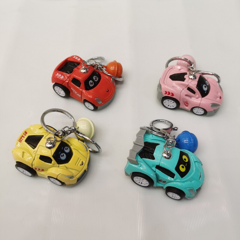 Die-cast metal toy car children's toy alloy back car simulation model pendant wholesale net red cartoon pendant