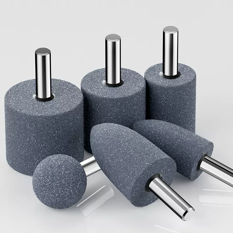 棕刚玉砂轮磨头金属打磨6mm圆柱圆锥型T型电磨头电动打磨抛光除锈