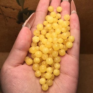 Natural Beeswax Russian Pumpkin Beads Loose Beads Chicken Fat Yellow Waxy Rich Cultural Toys Accessories Ketang Jewelry Supply Wholesale
