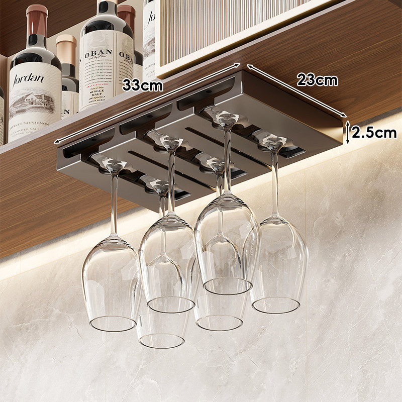 Soporte Colgante para Copas de Vino de Acero al Carbono, Organizador para Bar y Gabinete de Vino