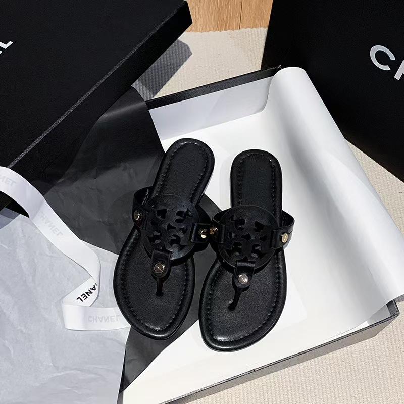 2024 nuevo tipo de zapatillas TB casuales con suela plana para mujeres de verano, zapatos de playa antideslizantes con suela gruesa