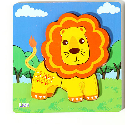 Bebé niños 1-2-3D años de edad la mitad de madera tridimensional rompecabezas bebé educación temprana inteligencia práctica mano ojo niños y niñas Juguetes