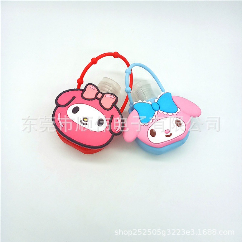 可爱卡通30ML圆形硅胶洗手液瓶套 香水瓶套 免洗洗手液套工厂直销