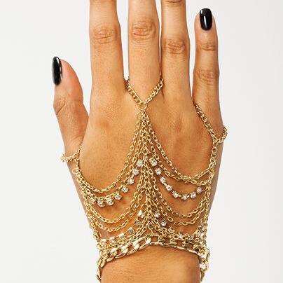 European and American Popular cross chain finger bracelet foreign trade hot selling body chain hand chains factory direct sales