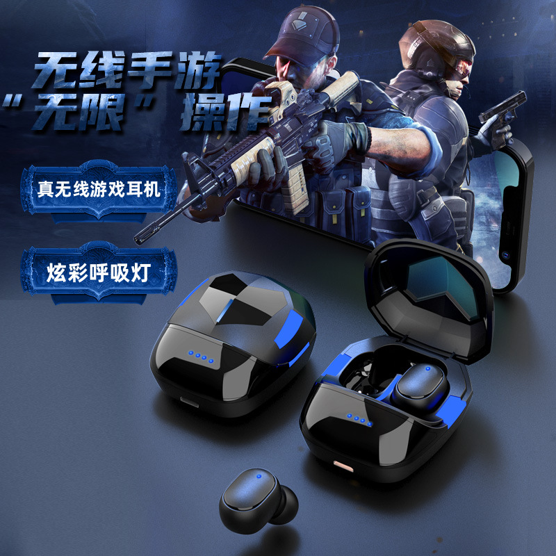 Transfronterizo G6s Real juego inalámbrico auriculares sin demora no intermitente colorido respiración luz inteligente reducción de ruido IPX4 impermeable