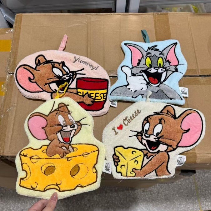 New Cute Cartoon Hand Towel Coral Velvet Quick-Drying Lint-Free Personalized Creative Handkerchief Hanging Kidsren's Towel