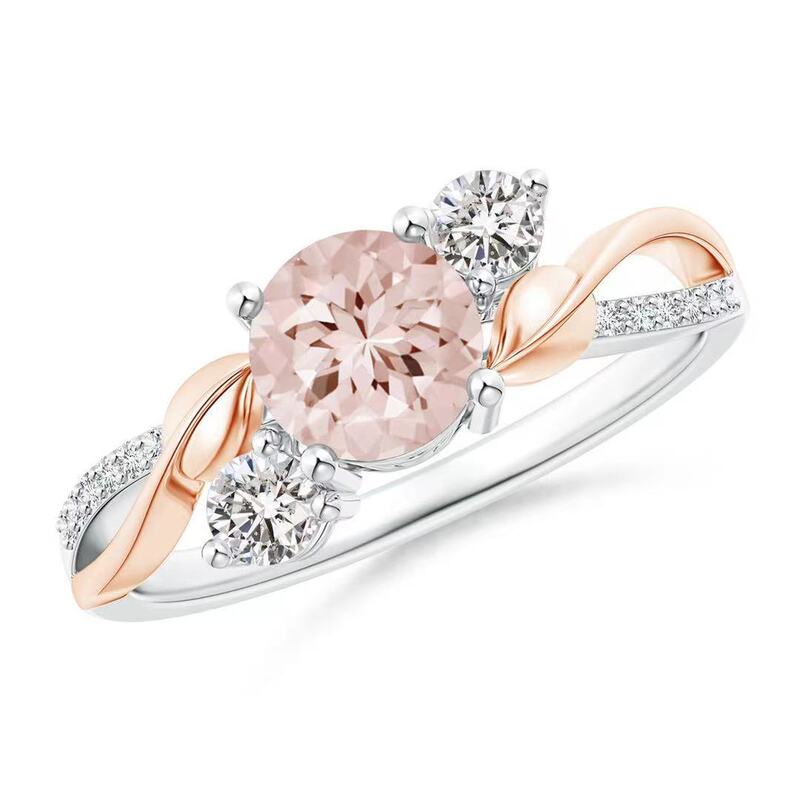 wish cross-border supply European and American fashion creative pink zircon two-color ring alloy ring jewelry wholesale wish cross-border supply European and American fashion creative pink zircon two-color ring alloy ring jewelry wholesale