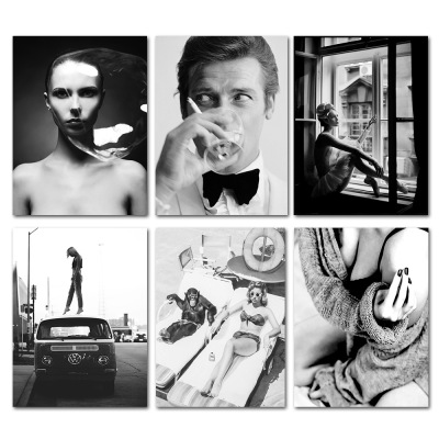 fashion Art black and white sexy Female sex decorate Hanging picture modern painting a living room bedroom Canvas painting