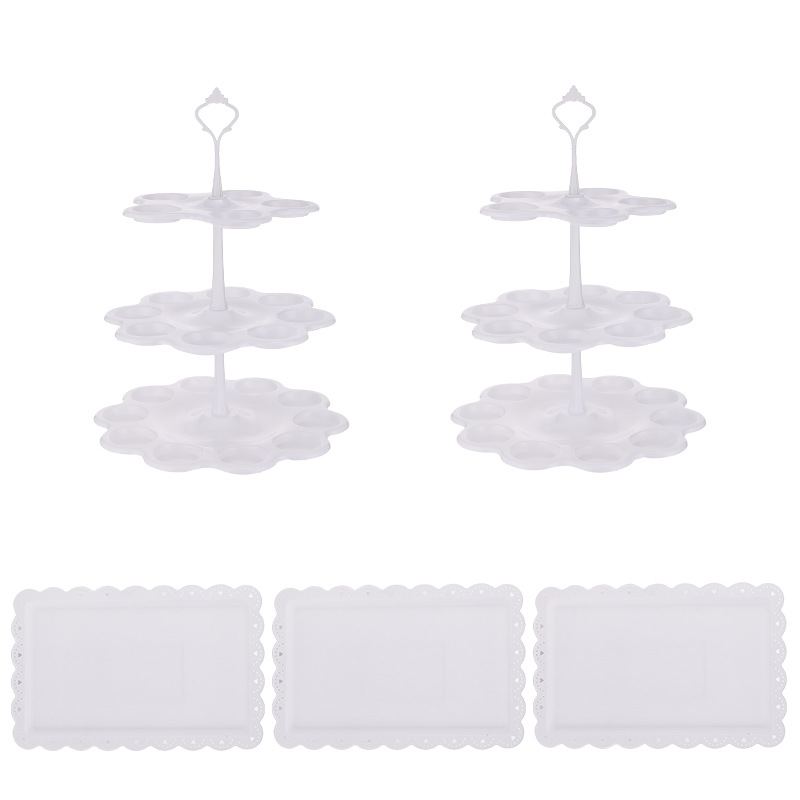 Estilo nórdico soporte de postre multi-capa soporte de la torta de la sala de estar mesa de café merienda plato Plato de frutas combinación merienda Candy soporte de exhibición