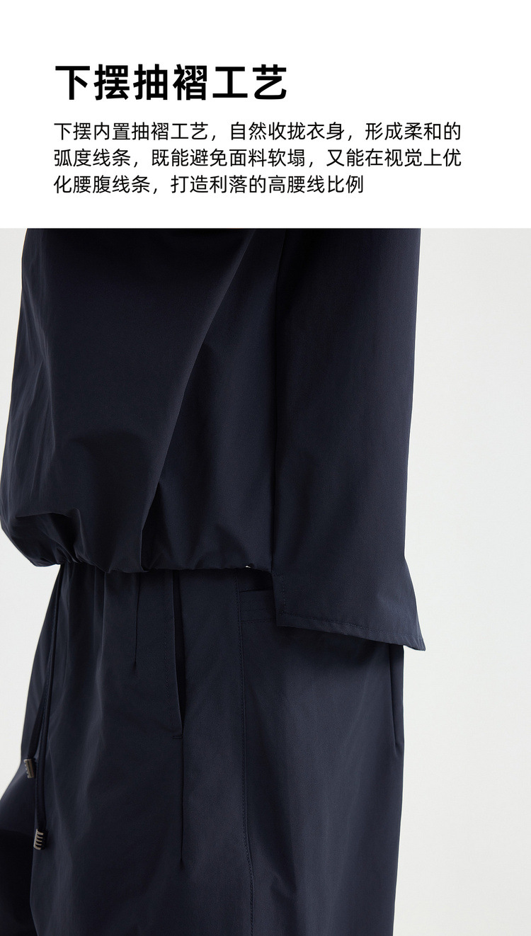 Bộ đồ thể thao nam 2 mảnh áo sơ mi cổ đứng không nút phối quần short — Quần Short Màu Xanh Đen (91680) chi tiết 7