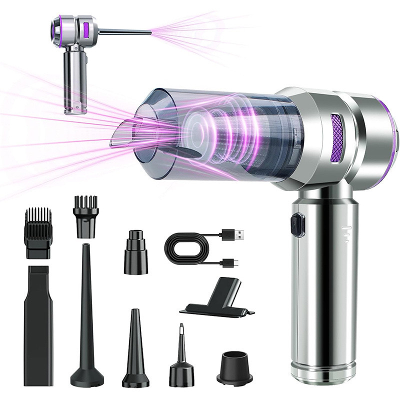 Compact Portable Car Vacuum + Blow Function — High Suction, Top Seller