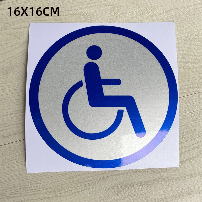 Logotipo de vehículo de motor con discapacidad pegatinas coche reflectante logotipo del coche protector solar impermeable personalizable