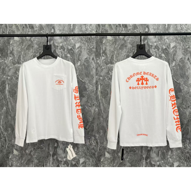 2025クロスボーダートレンディブランドクロウ初春新作ラウンドネック長袖サンスクリットプリント長袖Tシャツスポット卸売|undefined