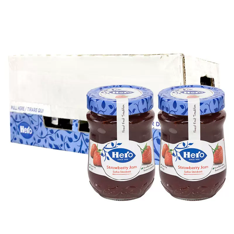 Hero英雄果酱西班牙进口樱桃酱草莓酱蓝莓酱烘焙甜品制作奶茶早餐