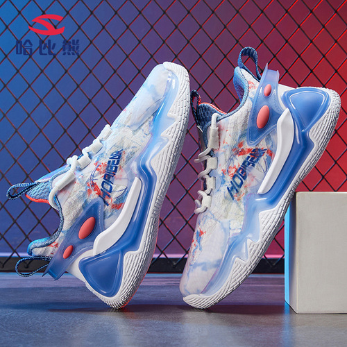 Hapi Bear Children's  Spring New Basketball Shoes, Breathable Fabric, for Middle Kids (Boys), Trendy Shoes, Drop Ship One Piece