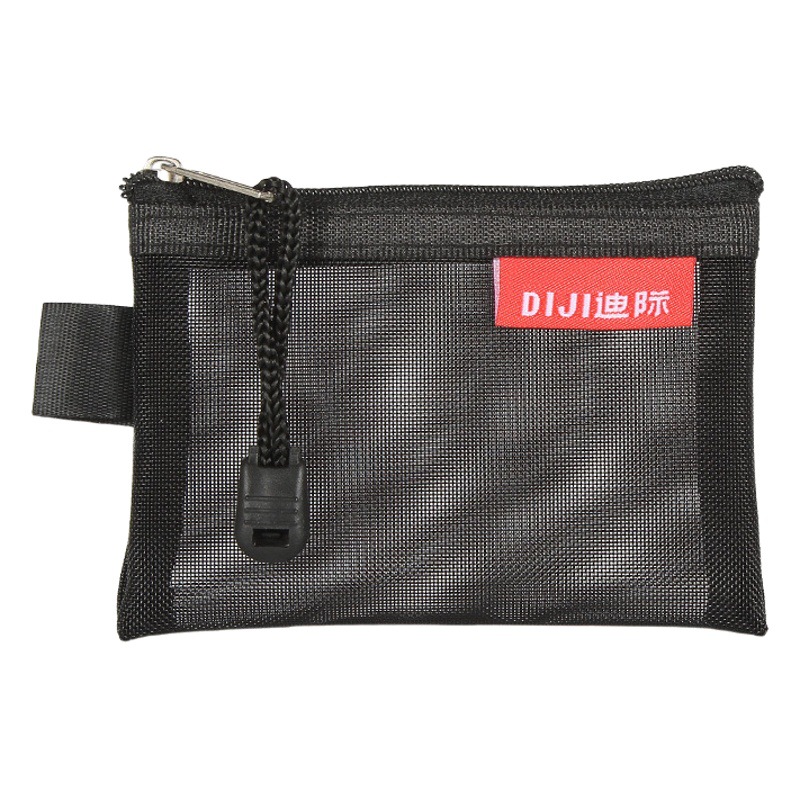 Bolsa de almacenamiento de tarjetas de malla mini bolsa de cremallera de tarjeta bancaria de malla transparente bolsa de almacenamiento de tarjetas de identificación bolsa de archivos portátil