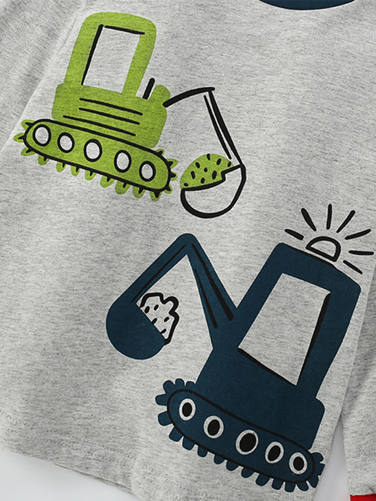 Malwee transfronterizo camiseta de niños primavera y otoño nuevo estilo europeo y americano de niños de cuello redondo camiseta de manga larga camiseta de base casual chaqueta
