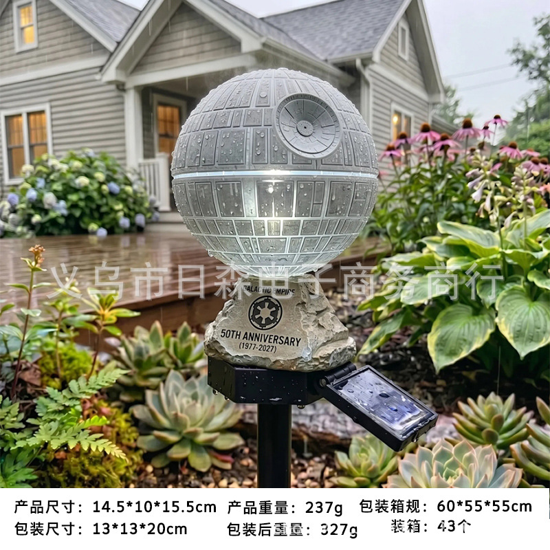 Explosiones transfronterizas nave espacial gorila resina solar lámpara exterior impermeable jardín lámpara de decoración paisajística fabricantes al por mayor