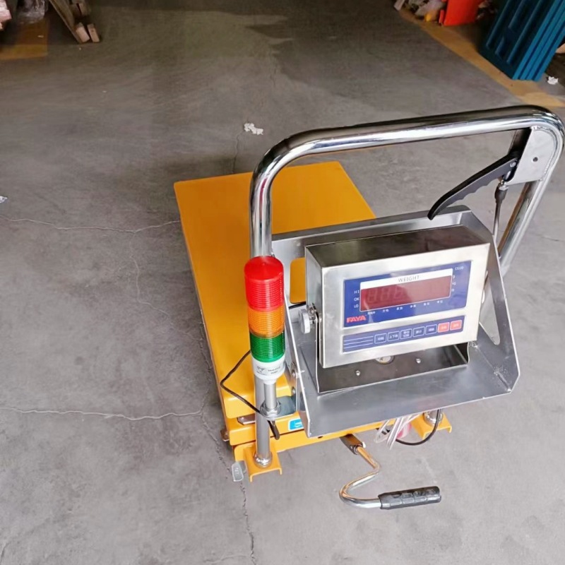 Escala electrónica de elevación manual de la plataforma de elevación del coche hidráulico de pesaje de elevación del coche móvil plataforma de empuje de la mano del coche