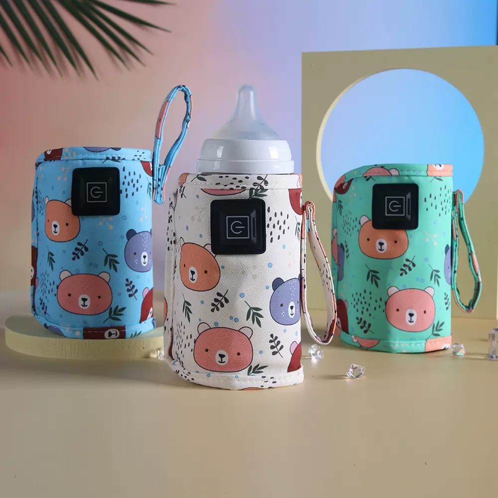 奶瓶保温套USB加热暖奶神器户外便携车载恒温小熊暖奶器USB暖奶器