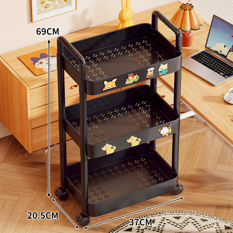 Estante Organizador Estrecho Multicapa de Plástico PP Móvil para Baño y Cocina image 14