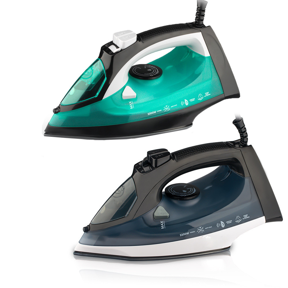 Estándares europeos y estadounidenses transfronterizos hierro de vapor doméstico de mano colgado con alambre hierro de vapor eléctrico seco y húmedo 2200W