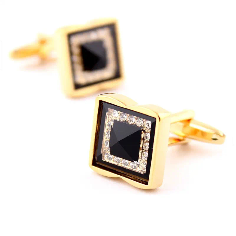 New men's shirt high-grade transparent crystal cufflinks xiukou Guangdong manufacturers spot wholesale cuff nails