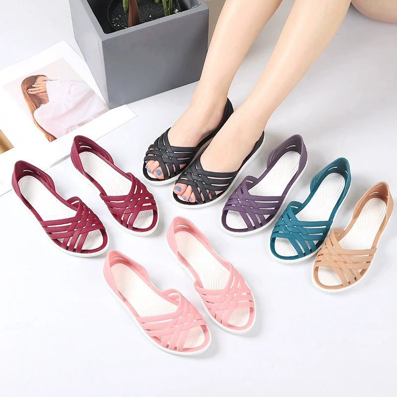 Летние трансграничные новые сандалии на плоской подошве, Приморская пляжная обувь, повседневные женские тапочки на плоской подошве в Корейском стиле, Всесезонная Уличная обувь