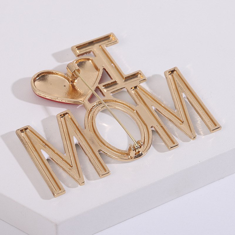 Cartoon Style Letter Heart Shape Alloy Unisex Brooches display picture 9