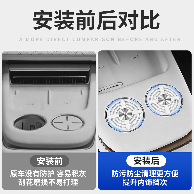 Suitable for Nissan NX8 central console cup holder silicone mat, anti-slip mat, protective mat, waterproof, wear-resistant, interior modification