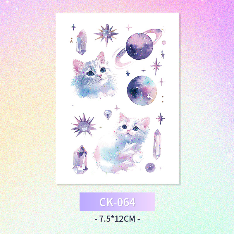 Glitter mariposa cara pegatinas tatuaje pegatinas hadas lavable impermeable de larga duración lindo unicornio ciervo Luna Estrella Planeta