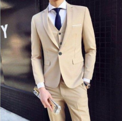 スーツのスーツの男性の3つのセットのビジネスのレジャーのスーツの職業の正装の連れ合いの服の新郎の結婚式のドレスの夏