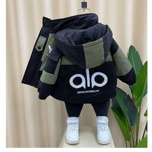 男童夹棉外套洋气秋冬季男宝宝加厚外套保暖二棉外套中小童派克服