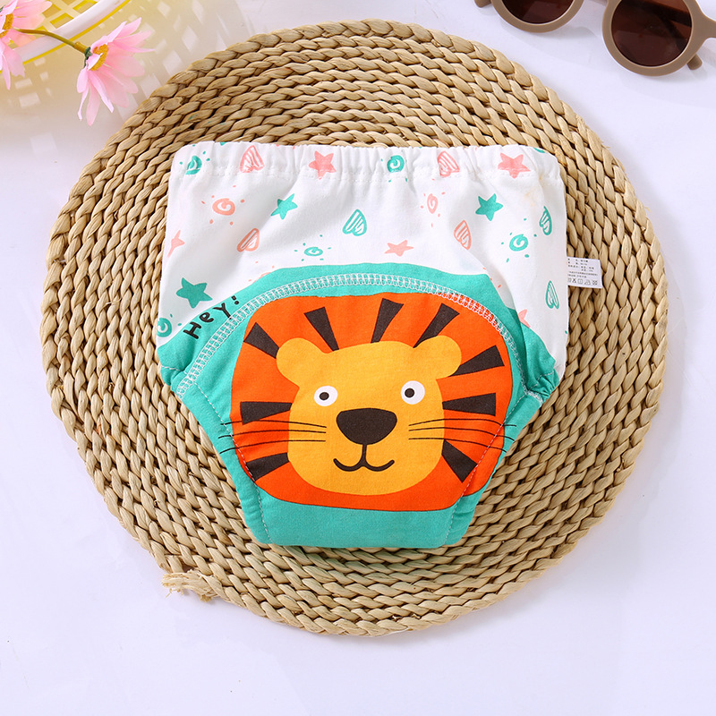 New Baby Study Pants Baby Printed Cartoon Diapers Waterproof Training Pants for Boys and Girls Newborn Bread Pants