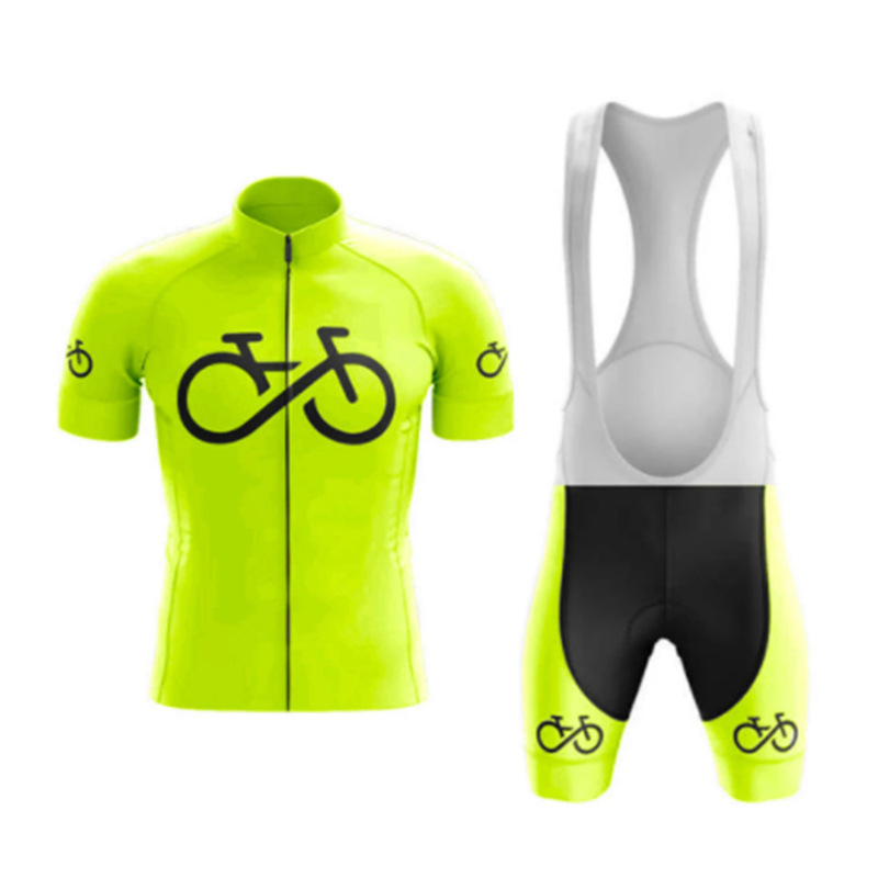 Cross-Border Hot-Selling Summer Cycling Jersey Bib Suit Breathable and Sweat-Wicking Bicycle Men's and Women's Short-Sleeved Cycling Jersey Downhill Suit