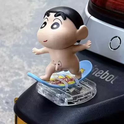 Summer Surfing Crayon Shin-Chan Car Ornaments Car Rear Decorations Electric Vehicle Car Hanging Decorations Modification Ornaments Decoration (Car ornaments) - big-eyed-crayon-shin-chan-surf-car-tail-pendant