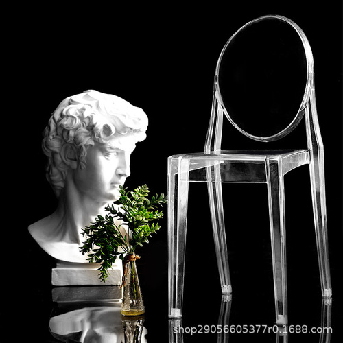 Owia Acrylic Dining Chair | Transparent, Lightweight Chair | Wedding & Instagram-Style Meeting Chair | Nordic Ghost & Devil Crystal Chair