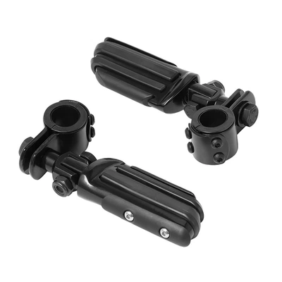 Motorcycle pedals Harley Road King Street - 6-pedals-black-small-pedal-rings-black