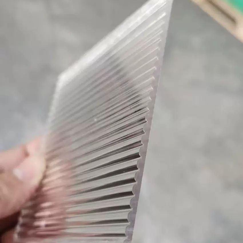 定制PET长虹板 雕刻加工 橱柜装饰挡板 透明条纹塑料板