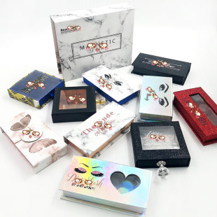Manufacturers need to set eyelash box logo bronzing false eyelashes packaging box styles can be printed logo