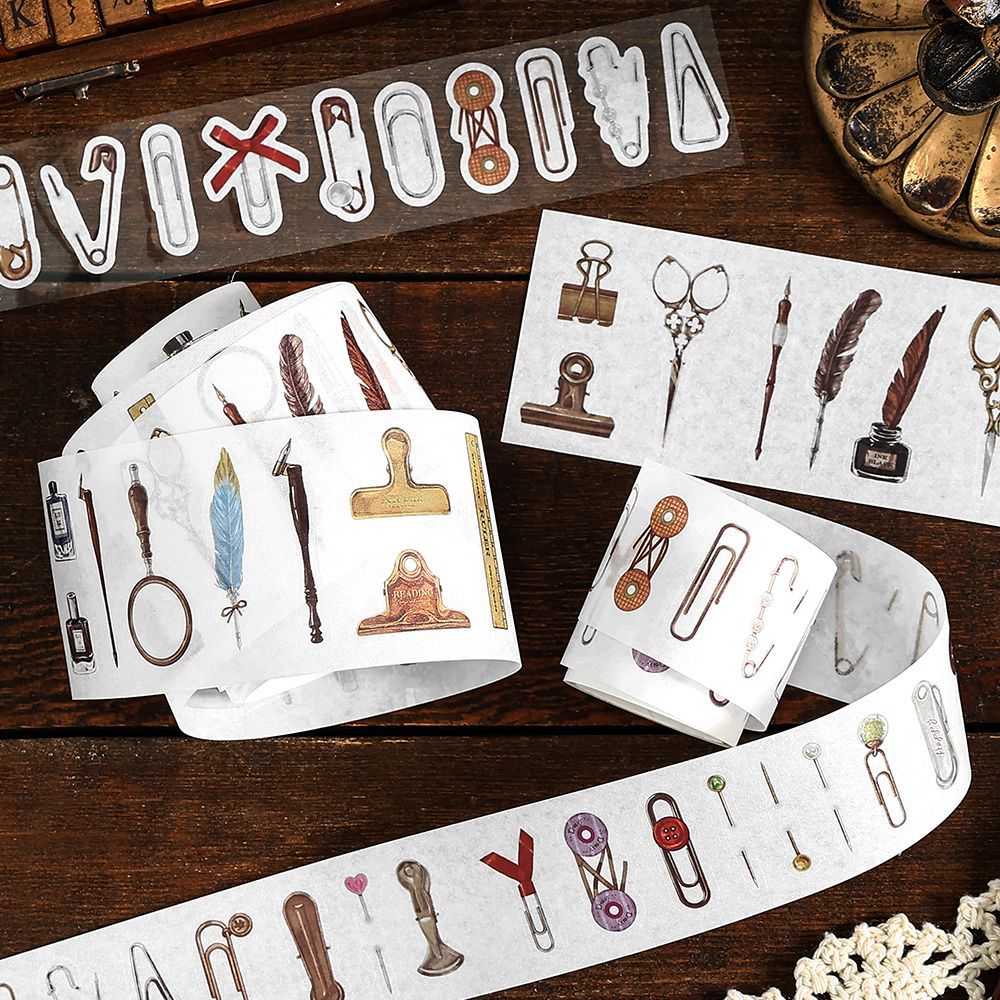 Infeel.Me y cinta troquelada de papel serie de archivo de memoria material de todo fósforo retro cinta de collage de cuentas manuales