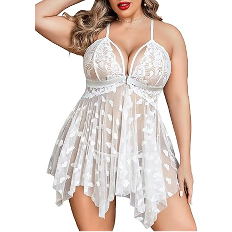 Amazon gran explosión de estilo cruzado con pijama casero sexy ropa interior de encaje de perspectiva de dos piezas pijama de sexo