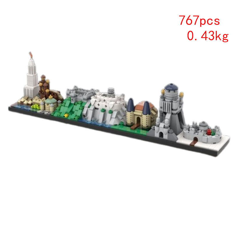 Cross-border Hot-selling In-stock MOC-29080 Small Particle Assembly Building Block Toy Westeros Skyline Model_voghion.com