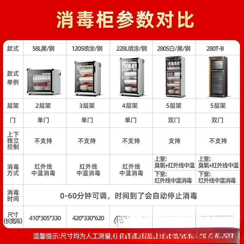 消毒碗柜家用商用台式双门小型消毒柜饭酒店厨房餐具保洁柜|undefined