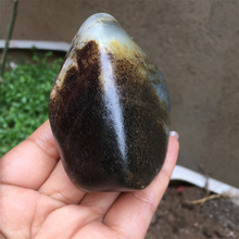 天然 新疆和田玉 俏色 黑皮 籽料 原石 把件 独籽 原石雕刻把玩