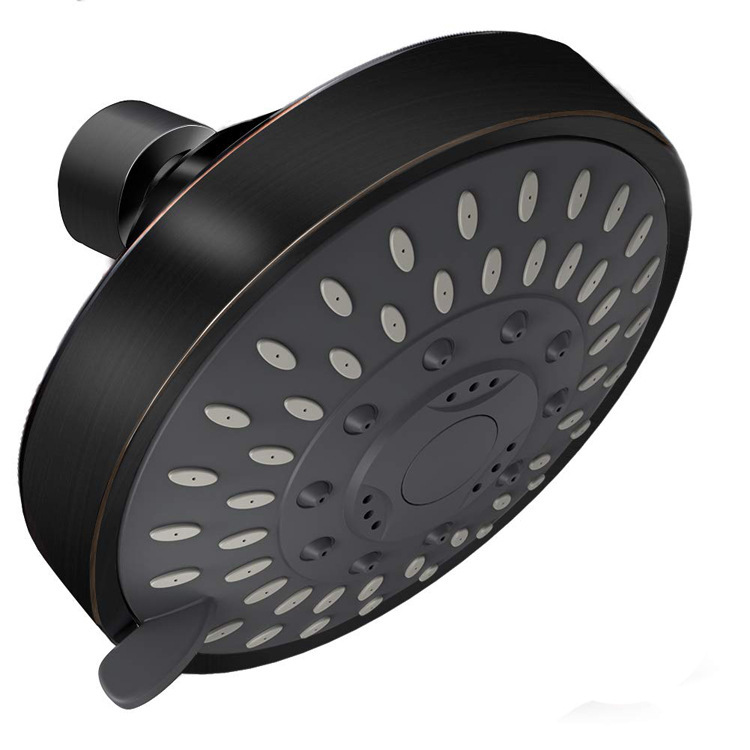 Cabezal de ducha ajustable de 4 pulgadas y 5 velocidades con filtro de 15-25 niveles para baño y caseta de ducha, pequeño set de ducha superior transfronterizo.